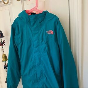 The North Face Coral and Teal Mesh Jacket